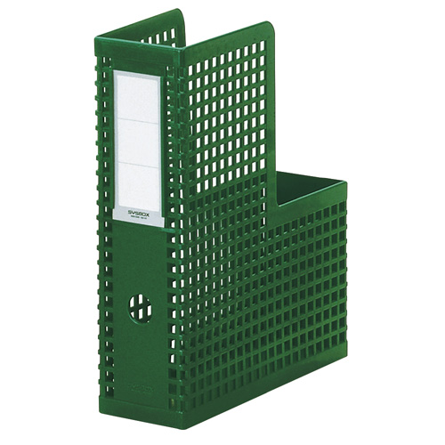 ｼｽﾎﾞｯｸｽ ﾀﾃ型 A4 背幅85mm 緑 1ｾｯﾄ(10個)