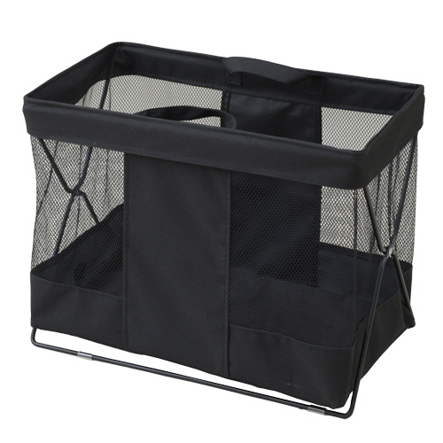 手荷物収納ﾊﾞｽｹｯﾄ M ﾌﾞﾗｯｸ 1個画像