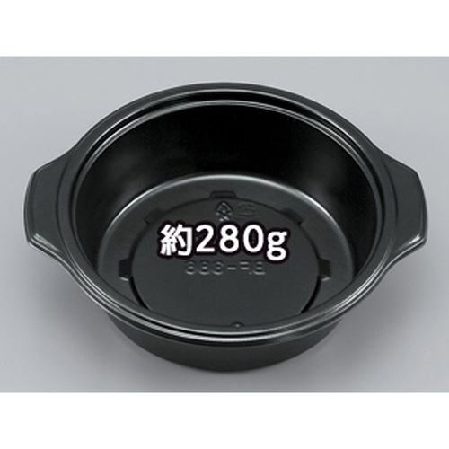 シーピー化成 どんぶり容器 BF-386-A 黒 本体 発泡画像