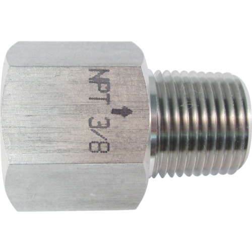 ｽﾃﾝﾚｽ製 変換内外ｿｹｯﾄ 外NPT3/8×内PT3/8 1個画像