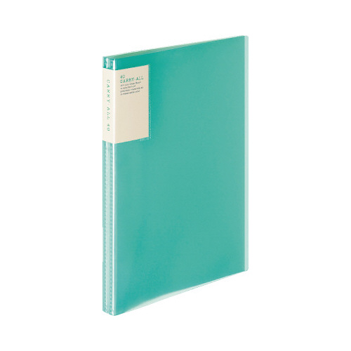 クリヤブックキャリーオール固定Ａ４縦４０Ｐ緑Ｘ３画像