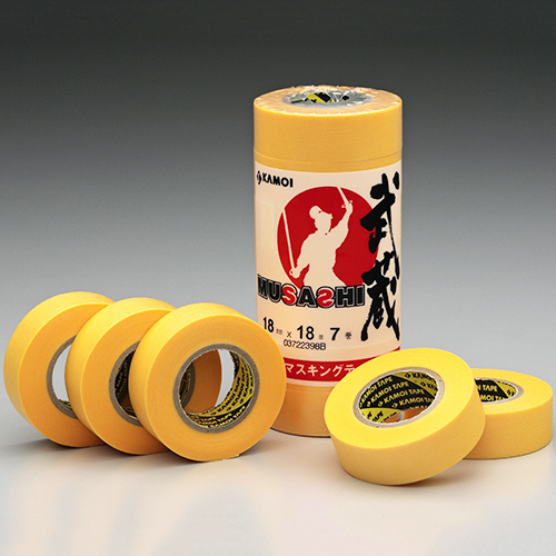 和紙ﾏｽｷﾝｸﾞﾃｰﾌﾟ 武蔵 18mm幅 1ﾊﾟｯｸ(7巻)画像