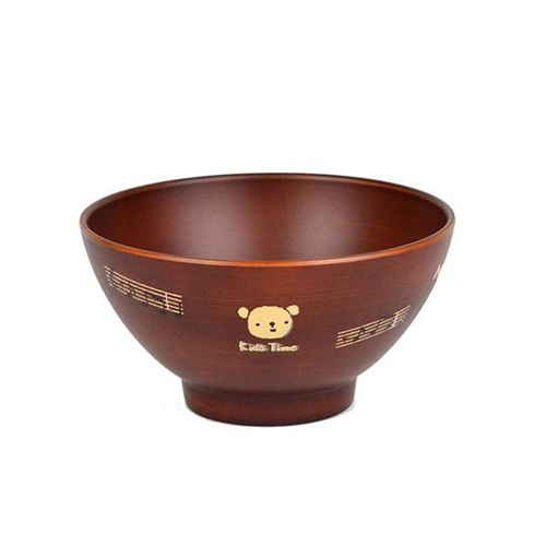 お茶碗 お茶椀 SEE Kids Time 樹脂製 木製風 軽くて割れにくい ご飯茶碗 子供用 レンジ対応 食洗機対応 220ml画像