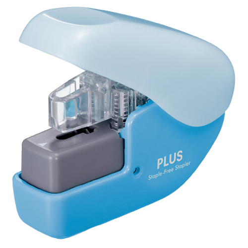 針なしﾎｯﾁｷｽ ﾍﾟｰﾊﾟｰｸﾘﾝﾁ ﾐﾆ 4枚とじ ﾌﾞﾙｰ 1個画像