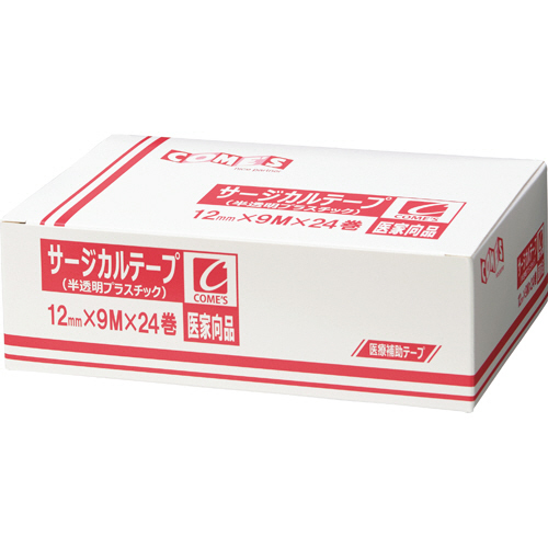 ｻｰｼﾞｶﾙﾃｰﾌﾟ 半透明ﾌﾟﾗｽﾁｯｸﾀｲﾌﾟ 12mm×9m 1箱(24巻)画像