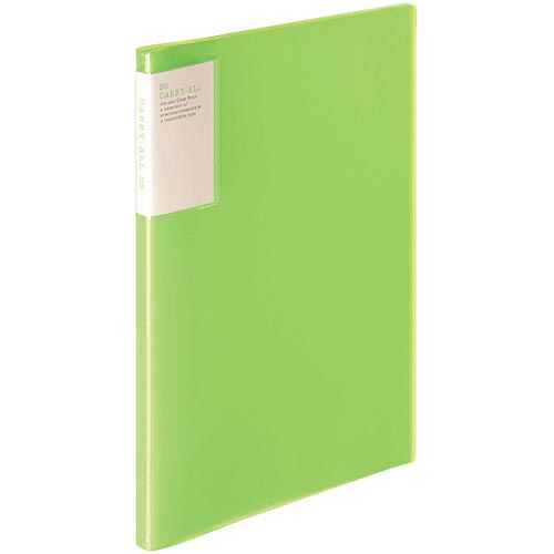 クリヤーブックキャリーオール固定背ポＡ４縦２０黄緑画像