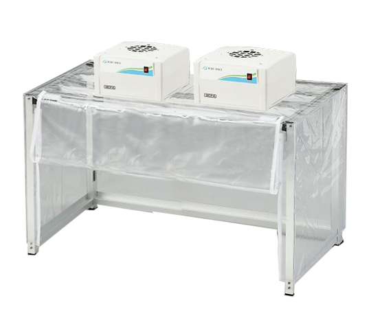 折りたたみ簡易型クリーンブース　ファンユニット2台付画像