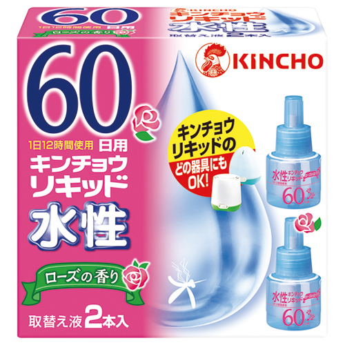 水性ｷﾝﾁｮｳﾘｷｯﾄﾞ 60日 微香性ﾛｰｽﾞﾀｲﾌﾟ 取替え液 1箱(2本)画像