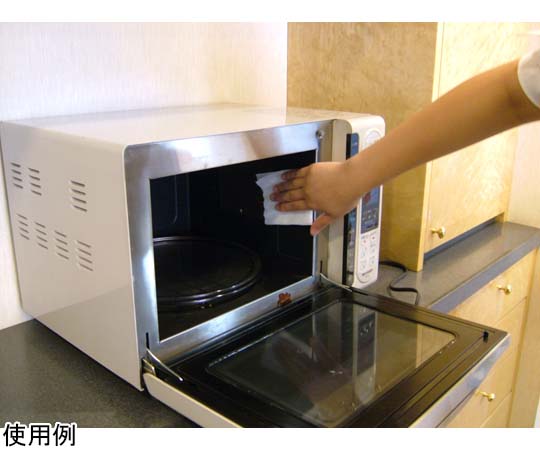 重曹電解クリーナー 300枚入 パッケージが斜めから撮影され、開封可能な部分が見える状態