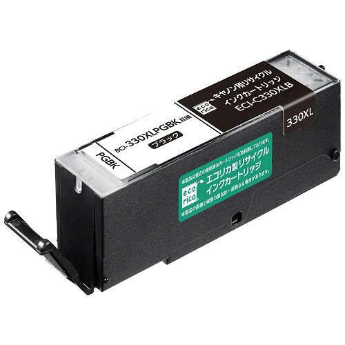 ﾘｻｲｸﾙｲﾝｸ 顔料ﾌﾞﾗｯｸ 大容量 [ｷﾔﾉﾝ:BCI-330XLPGBK互換] ECI-C330XLB 1個画像
