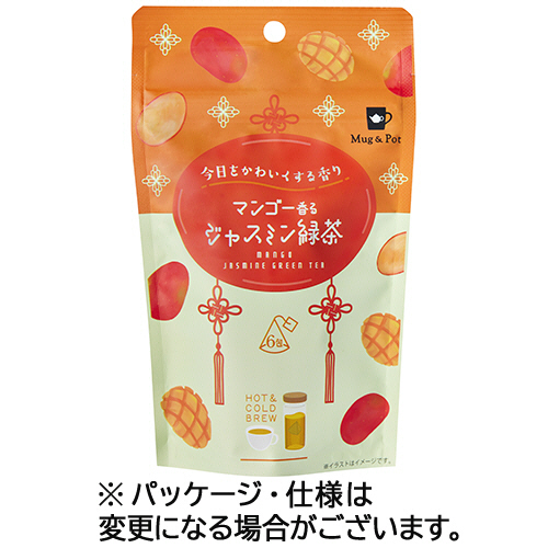 Mug&Pot ﾏﾝｺﾞｰ香るｼﾞｬｽﾐﾝ緑茶 1袋(6ﾊﾞｯｸﾞ)