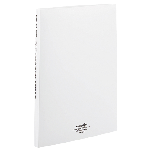 AQUA DROPs ｸﾘﾔｰﾌﾞｯｸ(ﾎﾟｹｯﾄ交換ﾀｲﾌﾟ) A4ﾀﾃ 30穴 15ﾎﾟｹｯﾄ付属 白 1冊画像