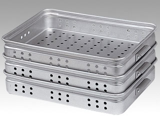 コンテナ アルミ穴明手付番重(板取手)大 80画像