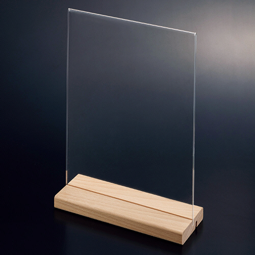 木製ｽﾀﾝﾄﾞ付 ｱｸﾘﾙｻｲﾝﾎﾙﾀﾞｰ A4 1個