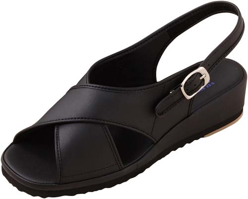 クロスサンダル　ブラック　２３．５画像