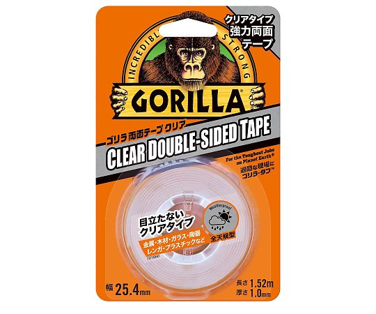 ゴリラ両面テープ　クリア　25.4mm×1.52m×1.0mm
