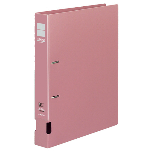 DﾘﾝｸﾞﾌｧｲﾙS型再生PP表紙A4 2穴 300枚 30mmとじ 背幅45mmﾋﾟﾝｸ 1ｾｯﾄ(10冊)画像