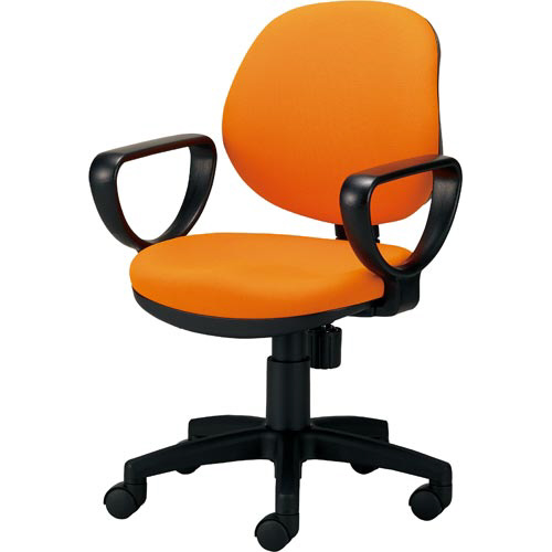 カララチェア　肘付　背座同色　オレンジ画像