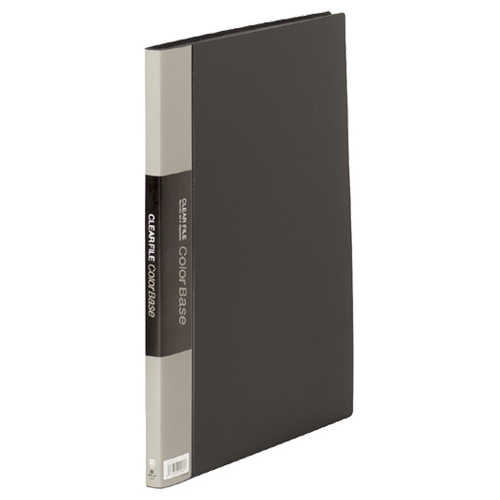 ｸﾘｱｰﾌｧｲﾙ ｶﾗｰﾍﾞｰｽ B4ﾀﾃ 20ﾎﾟｹｯﾄ 背幅16mm 黒 1ｾｯﾄ(10冊)画像