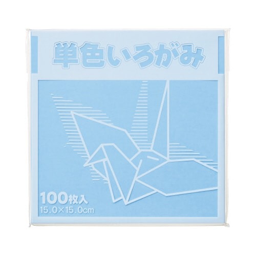 単色折り紙　１５×１５ｃｍ　水　１００枚×３画像