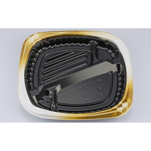 シーピー化成 弁当容器 CBFまろん12-1 ゴルトBW 本体画像