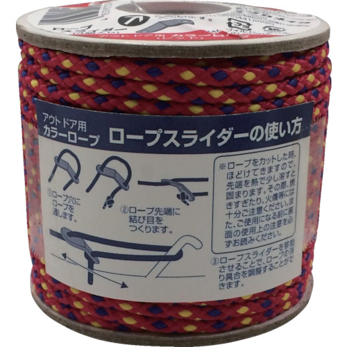 ｱｳﾄﾄﾞｱ用ｶﾗｰﾛｰﾌﾟ ﾚｯﾄﾞ 3.5mm×20m 1個画像