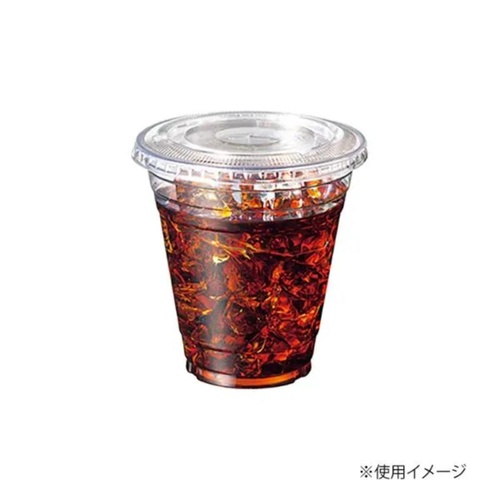 ケーピープラテック プラコップ クリアカップ DY-12 透明のプラスチック製カップが複数個きれいに重ねられている状態