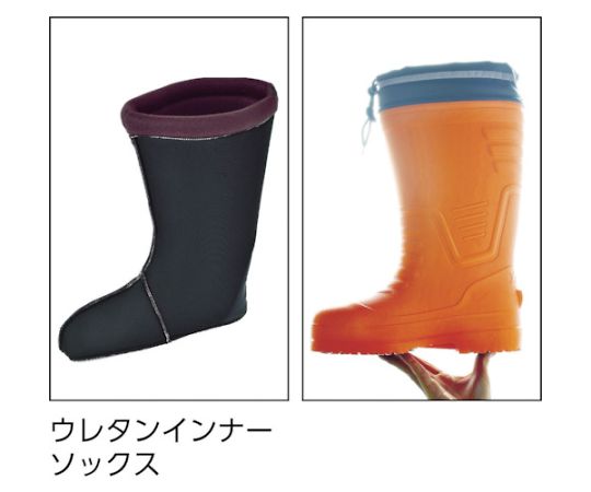EVAめちゃ軽防寒長靴 85712 S ブラック すっきりとしたデザインの防寒長靴、前面がしっかりと見える状態