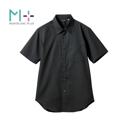 半袖シャツ シャツ 兼用 半袖 黒 M 住商モンブラン