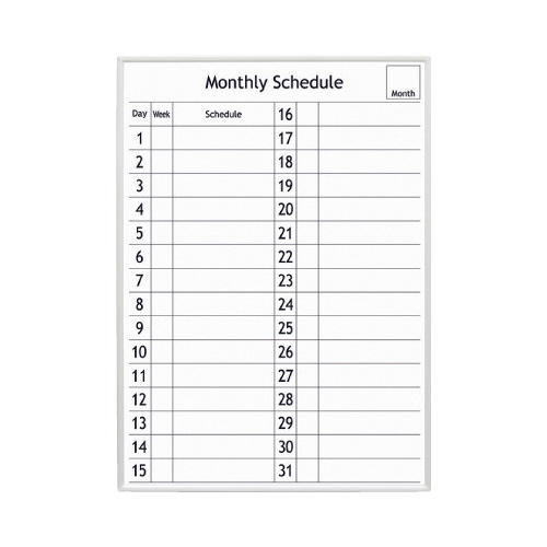 アプライマンスリースケジュールボード×５画像