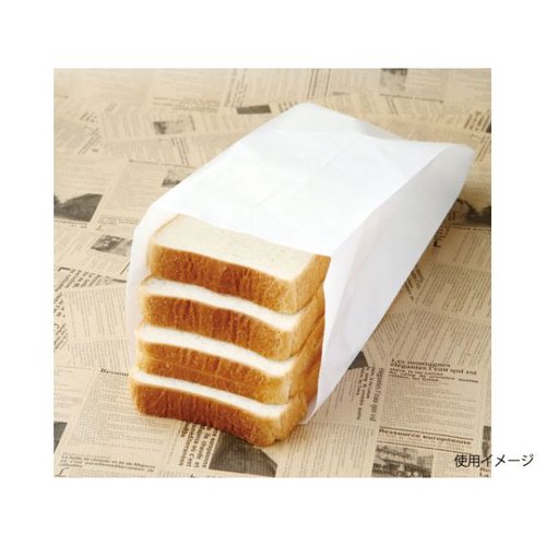 パン袋 No.133焼きたてパン1斤(パン袋) 大阪ポリエチレン販売 [バラ販売] 透明な袋に入った焼きたてパンが横向きで見える状態