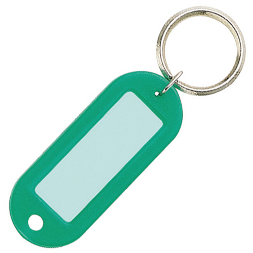 ｷｰﾎﾙﾀﾞｰ型名札 両面表示用･大 緑 1ｾｯﾄ(50個)画像