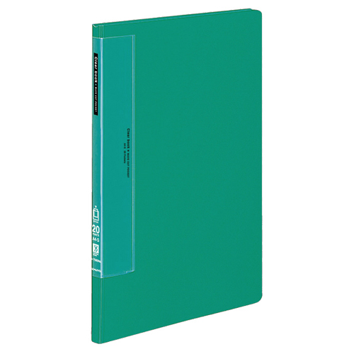 ｸﾘﾔｰﾌﾞｯｸ(ｳｪｰﾌﾞｶｯﾄﾎﾟｹｯﾄ･固定式) A4ﾀﾃ 20ﾎﾟｹｯﾄ 背幅17mm 緑 1ｾｯﾄ(10冊)画像