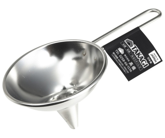 TAKAGI18-8ステンレス　ハンドル付ロート7.5cm