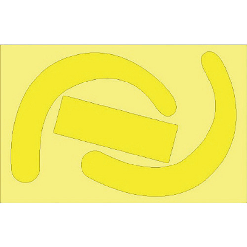 安全帯使用確認ｽﾃｯｶｰ蛍光黄 1組(10枚)画像