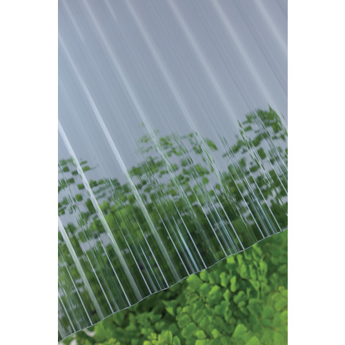 ﾎﾟﾘｶ波板 32波 8尺 910ｸﾞﾚｰｽﾓｰｸ 1枚画像