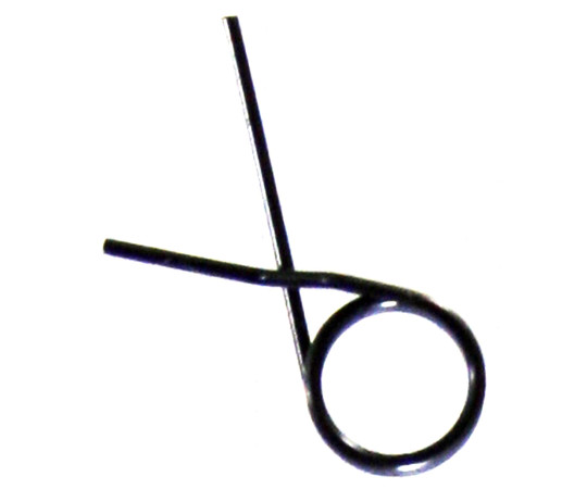 黒メッキ　キックバネ　線径0.6mm×胴径6mm 黒メッキのキックバネが整然と並べられ、光沢のある表面が際立つ様子