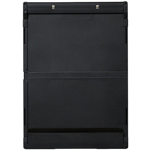 半分に折りたためるｸﾘｯﾌﾟﾎﾞｰﾄﾞ ｺﾝﾊﾟｯｸﾎﾞｰﾄﾞ A4ﾀﾃ 黒 1枚画像