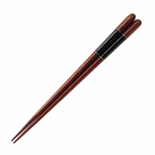 なじみ箸 おむすび 23cm 黒画像
