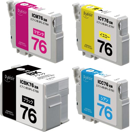 互換インク　ＩＣ４ＣＬ７６　４色Ｐ画像