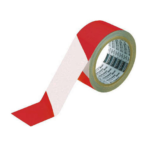 ﾄﾗﾗｲﾝﾃｰﾌﾟ 赤白 50mm×25m 1巻画像