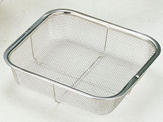 ザル 18-8 ミニ角ざる 20cm画像