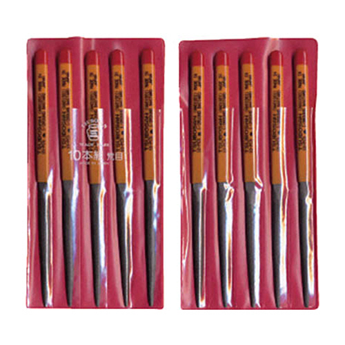 組ﾔｽﾘ 10本組(185mm) 半丸 荒目 1ﾊﾟｯｸ(10本)画像