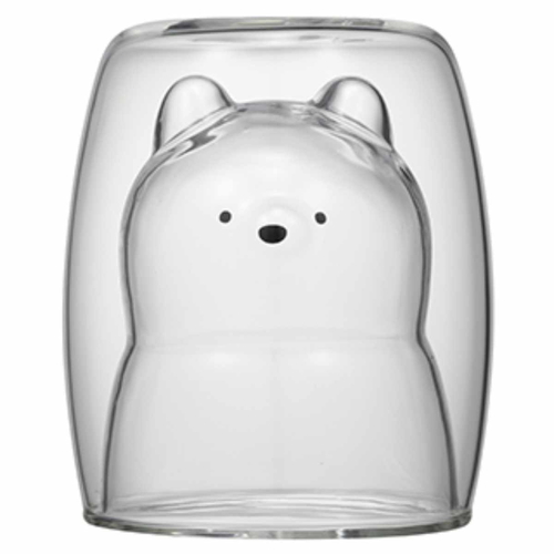 グラス 270ml ダブルウォール 二重構造 アニマル 耐熱ガラス製 イヌ画像