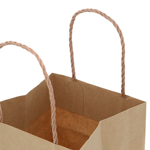 箱ものの持ち帰りに最適！オシャレなクラフト無地の手提げ紙袋