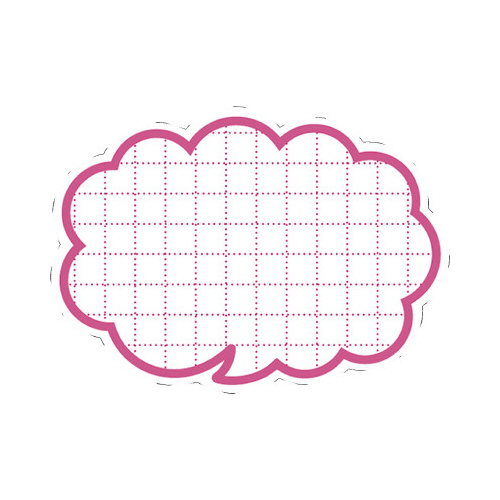 抜型カード　吹出し　小　ピンク画像