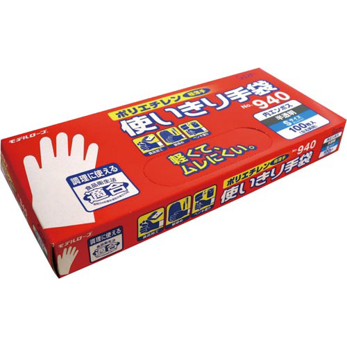 ポリエチレン手袋　Ｎｏ．９４０　Ｓ　１００枚画像
