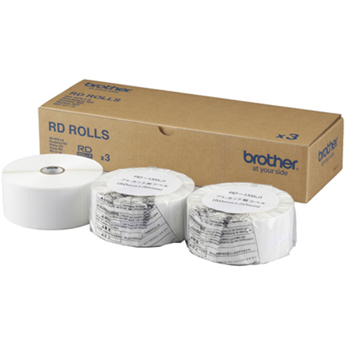 RDﾛｰﾙ ﾌﾟﾚｶｯﾄ紙ﾗﾍﾞﾙ ﾗﾍﾞﾙｻｲｽﾞ50×30mm 2167枚/ﾛｰﾙ 1箱(3ﾛｰﾙ)画像