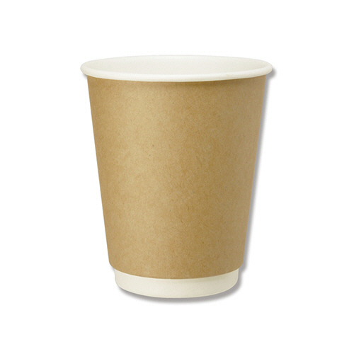 紙ｺｯﾌﾟ 二重断熱ｶｯﾌﾟ 8ｵﾝｽ ｸﾗﾌﾄ 口径80mm 1ｾｯﾄ(1000個:25個×40ﾊﾟｯｸ)画像