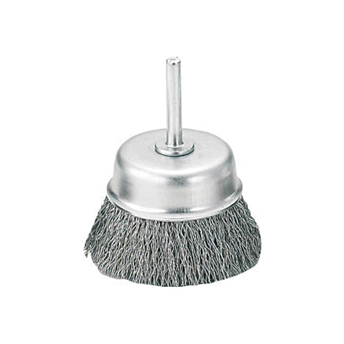 軸付ｶｯﾌﾟﾌﾞﾗｼ電動用(軸径6mm) ｽﾃﾝﾚｽ線 線径0.3mm 1個画像